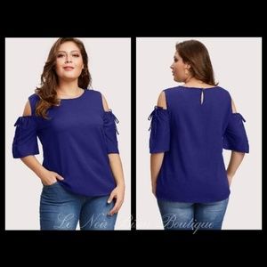 Plus Size Off Shoulder Sleeves Blouse